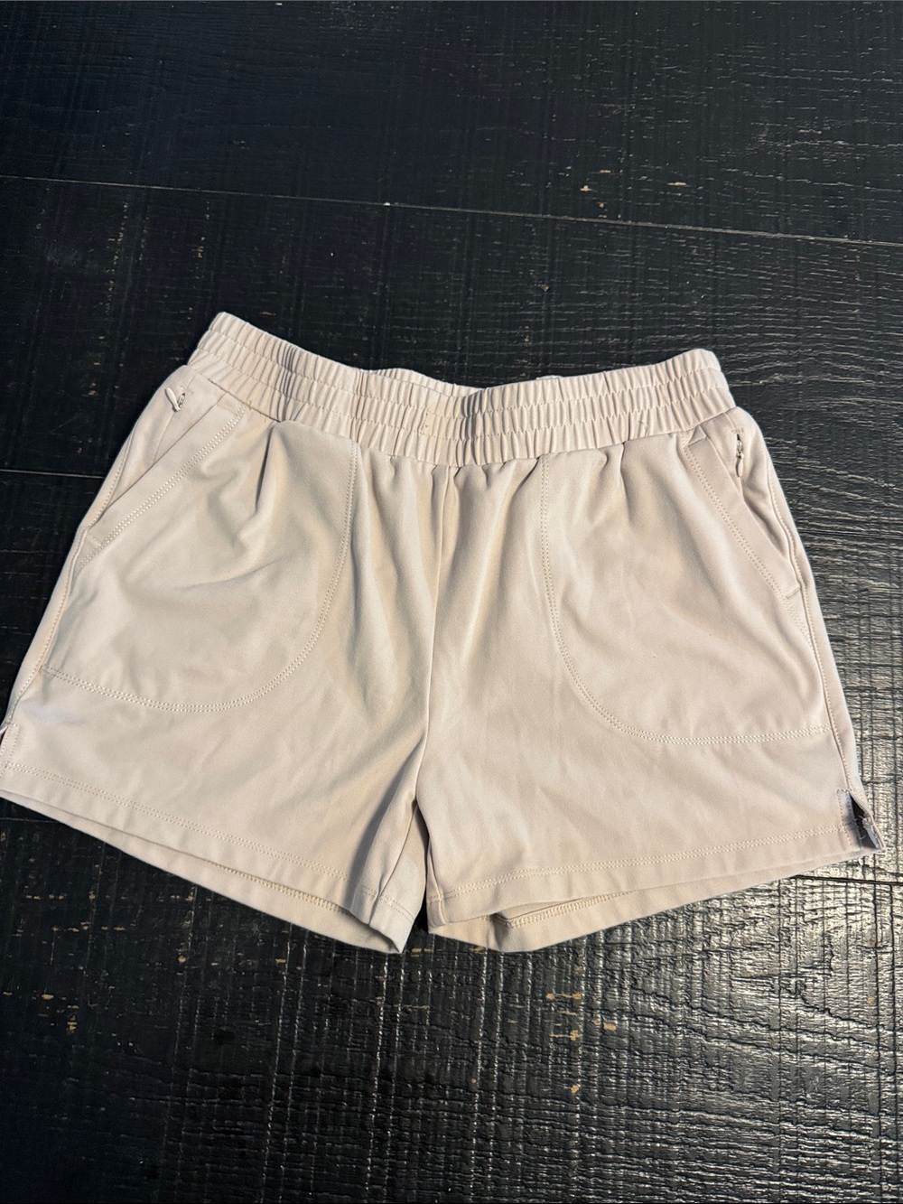 Cynthia Rowley Light khaki color  Elastic-Waist Athletic Shorts